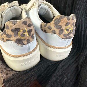 Women's GrandPrø Topspin Cole Haan Sneakers Size 8 Leopard Print Accent